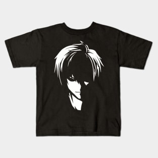 The Misfit of Demon King Academy II Maou Gakuin no Futekigousha Cool Black and White Silhouette Anime Characters : Anos Voldigoad (Transparent) Kids T-Shirt